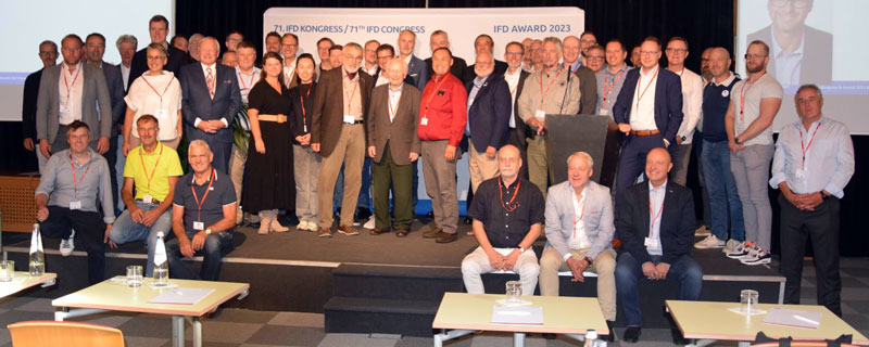 The entire group attending the 2023 IFD in Bolzano, Italy.